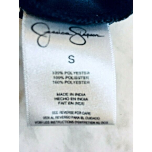 Jessica Simpson Women Dress Black Pleated Skirt Mini Lined Chiffon Size S - Picture 6 of 8